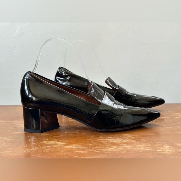 Franco Sarto Giovanni Black Faux Patent Loafers Women's Size 7 M - Picture 6 of 9